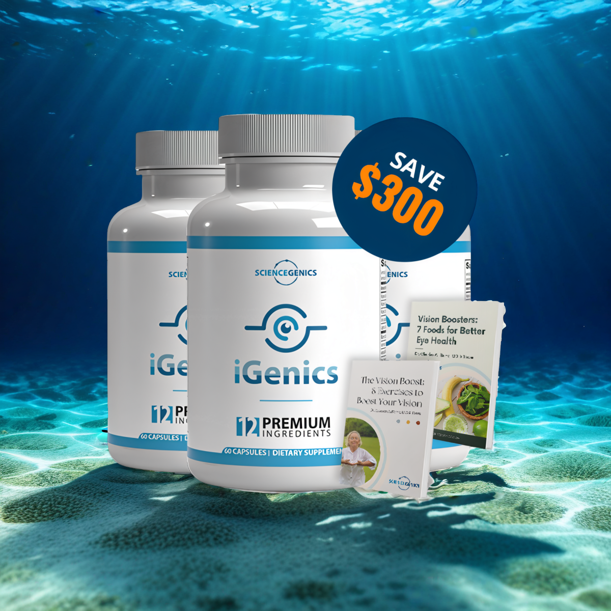 iGenics - 3 Bottles + 2  Ebooks